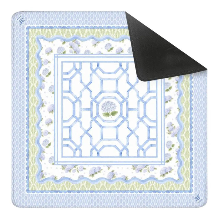 Anders Ruff Design Co. - NEW NEOPRENE Hamptons Hydrangea Mahjong Mat by Anders Ruff Design Co.