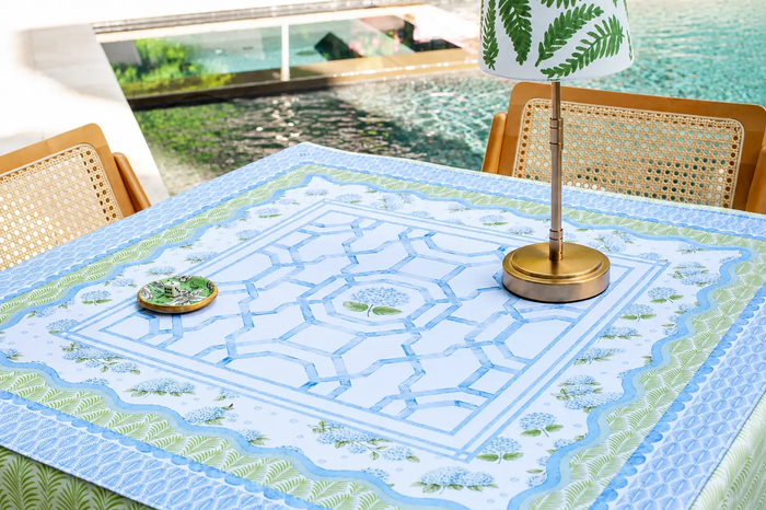 Anders Ruff Design Co. - NEW NEOPRENE Hamptons Hydrangea Mahjong Mat by Anders Ruff Design Co.