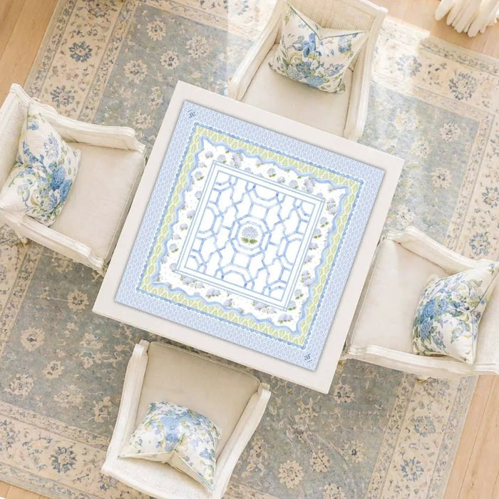 Anders Ruff Design Co. - NEW NEOPRENE Hamptons Hydrangea Mahjong Mat by Anders Ruff Design Co.