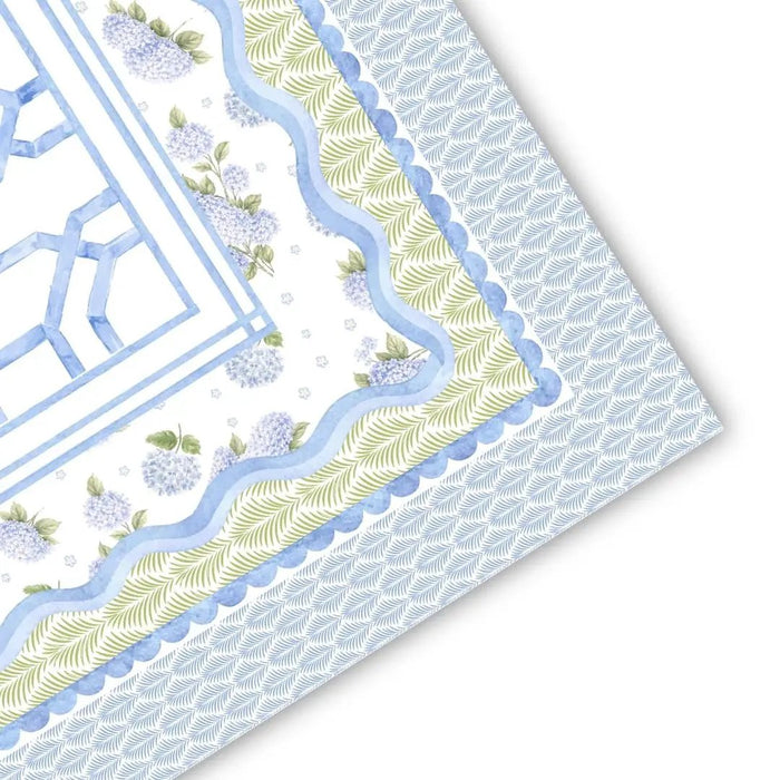 Anders Ruff Design Co. - NEW NEOPRENE Hamptons Hydrangea Mahjong Mat by Anders Ruff Design Co.