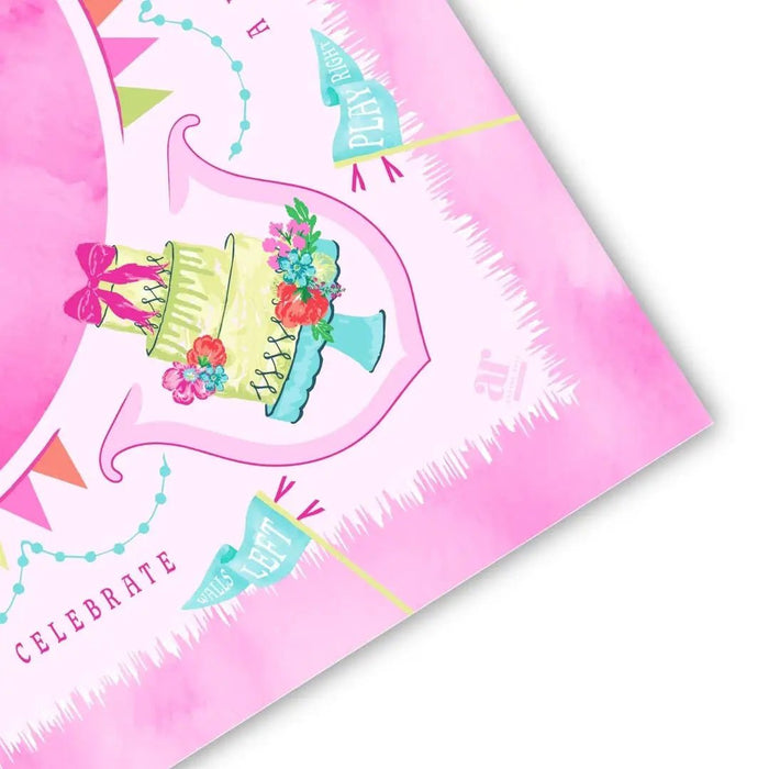 Anders Ruff Design Co. - A Mahjong Soirée Mat – Pink Celebration Party Table Mat by Anders Ruff Design Co.
