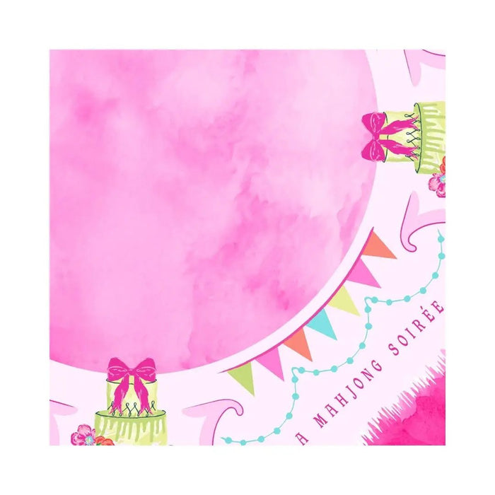 Anders Ruff Design Co. - A Mahjong Soirée Mat – Pink Celebration Party Table Mat by Anders Ruff Design Co.