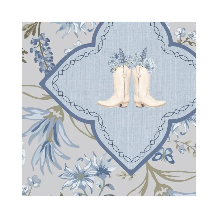 Anders Ruff Design Co. - NEOPRENE Bluebonnet Trails Mahjong Mat | Texas Floral Boots by Anders Ruff Design Co.
