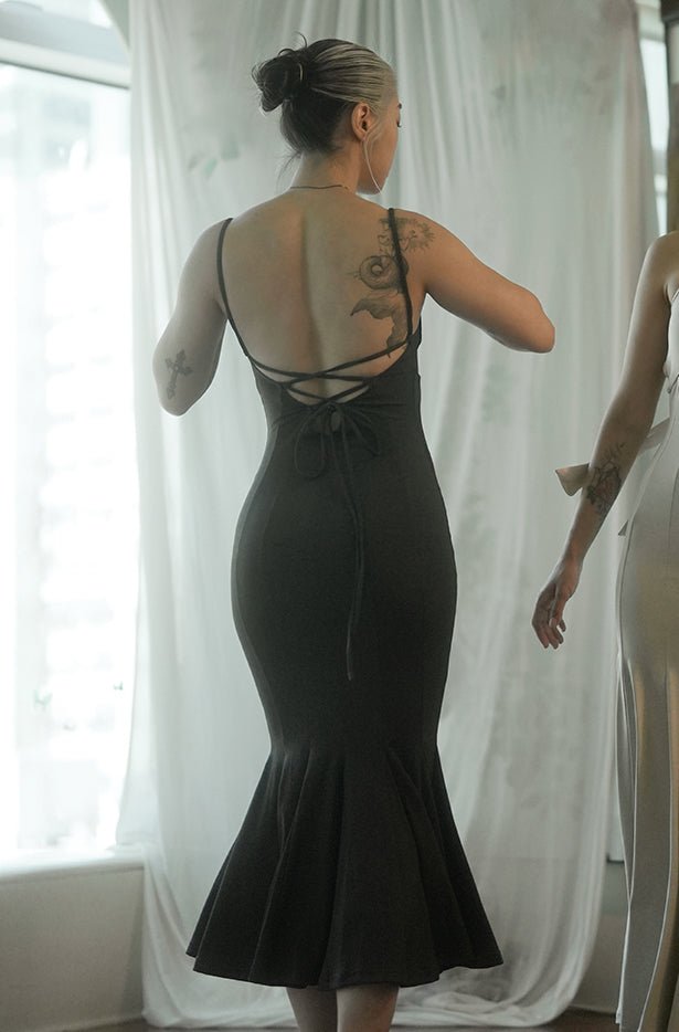 Apsaras Mermaid Dress | Dark Grey