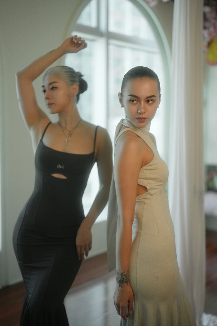 Apsaras Mermaid Dress | Dark Grey