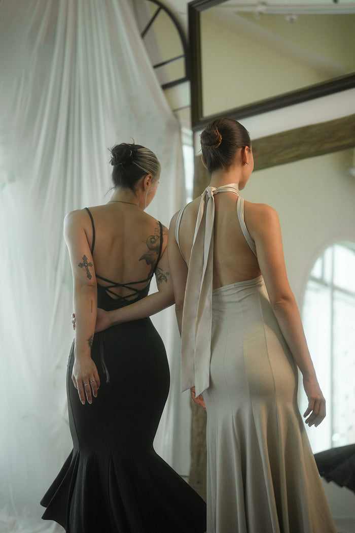 Apsaras Mermaid Dress | Dark Grey