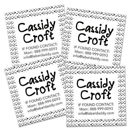 Arrows Square Contact Labels
