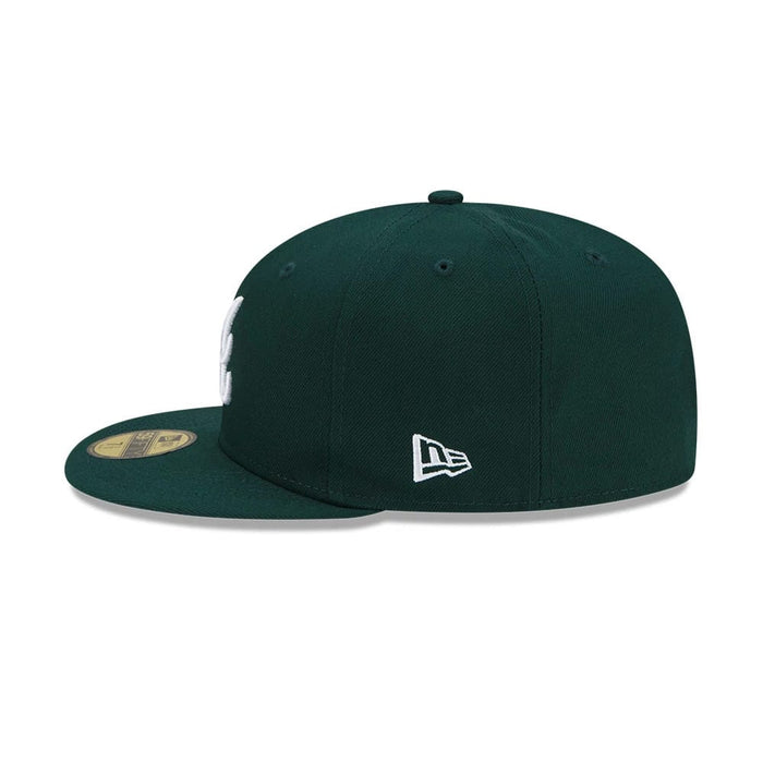 Pictured is this MLB Atlanta Braves 59FIFTY Fitted cap in dark green. 4