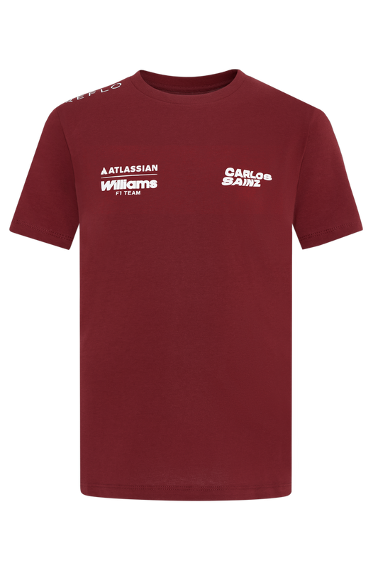 Atlassian Williams Racing Carlos Sainz Junior Driver Short Sleeve T-Shirt - Season 12 Reflo