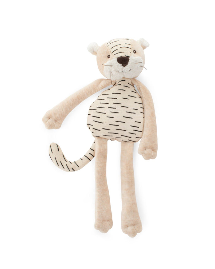 Plush toy tiger on a white background