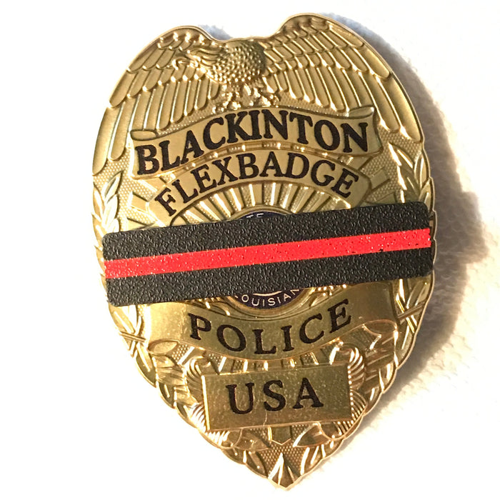 Badgeart Thin Red Line Mourning Band Magnetic Badge Cover Bar for Flexbadge Badges