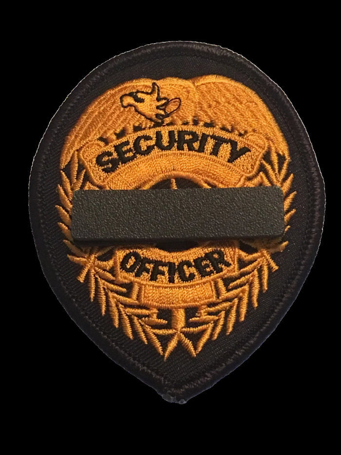 Mourning Band Clasp & Pin Badge Bar Black Cover for cloth badge on security officer badge
