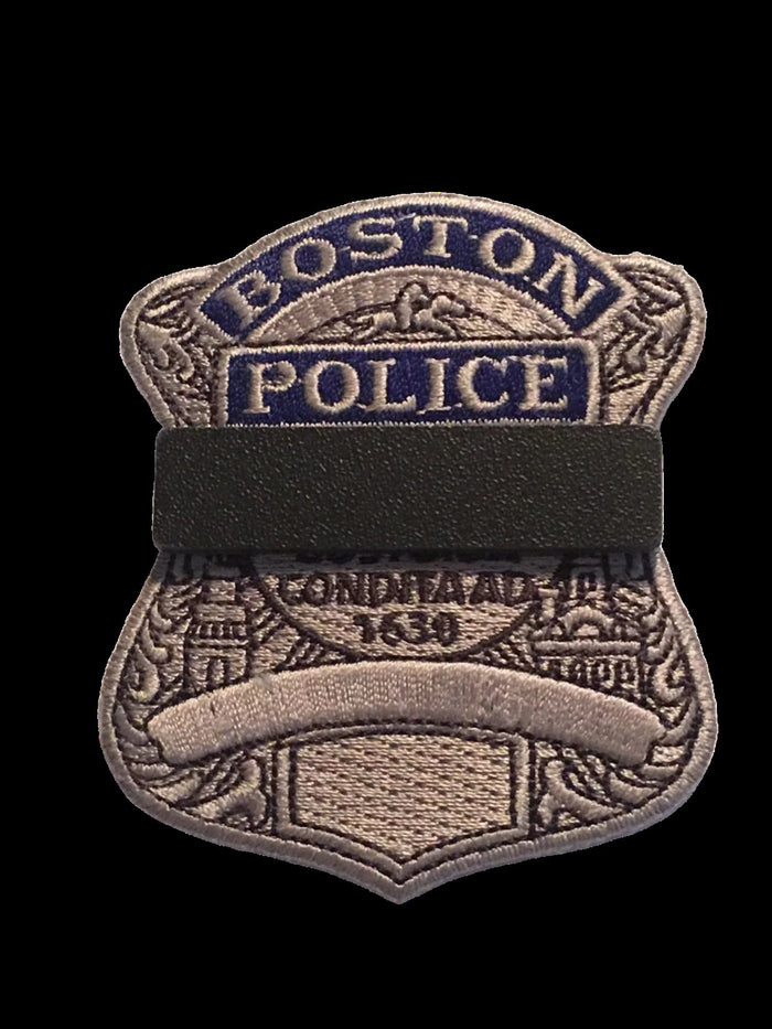 Mourning Band Clasp & Pin Badge Bar Black Cover for cloth badge on boston police cloth badge