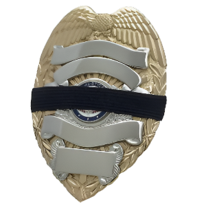 Badgeart's Perfect Fitting 1/2inch  Flat Back Mourning Bands Custom Cut Welded Bands.
