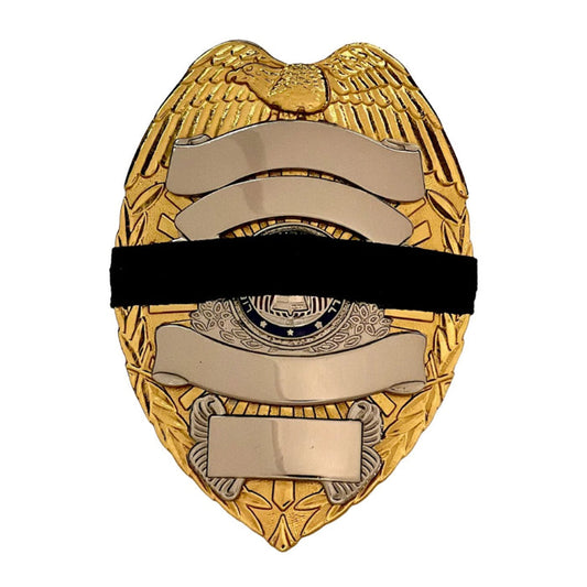 Badgeart's Perfect Fitting ¼ inch to 2" Flat Back Mourning Bands Custom Cut Welded Bands. Badgeart fits your badges and insignia from 1/2" to several inches. Choose these perfect fitting flat back mourning band FOR WALLET