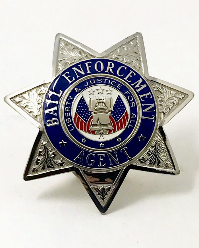 Blackinton A9659 Stock Badge  Bail Enforcement Agent 7 point badge