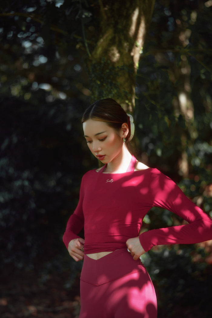 Ballet Wrap Top | Burgundy