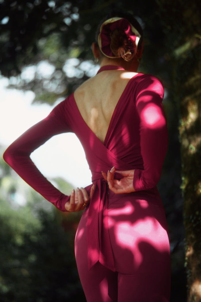 Ballet Wrap Top | Burgundy