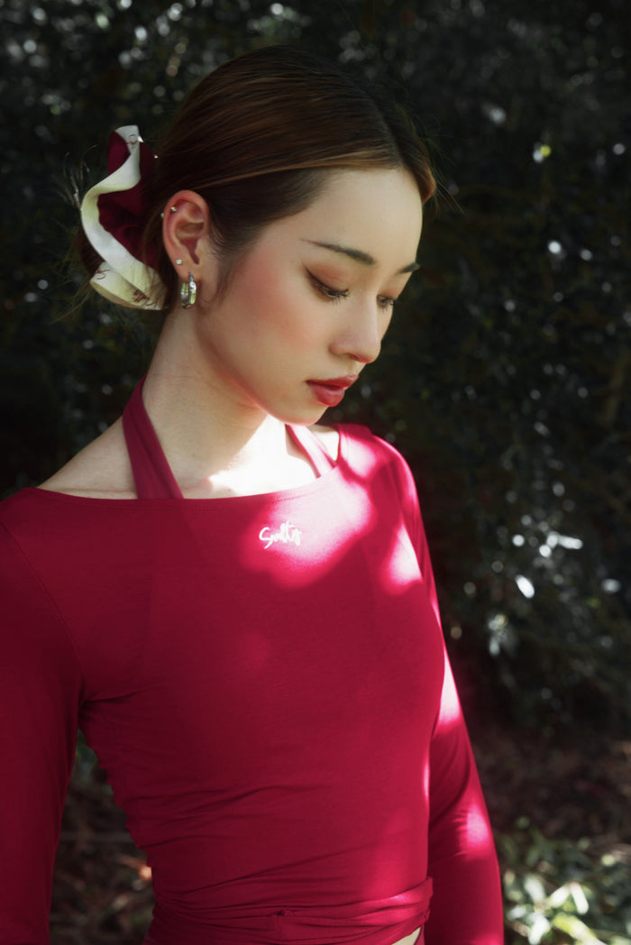 Ballet Wrap Top | Burgundy