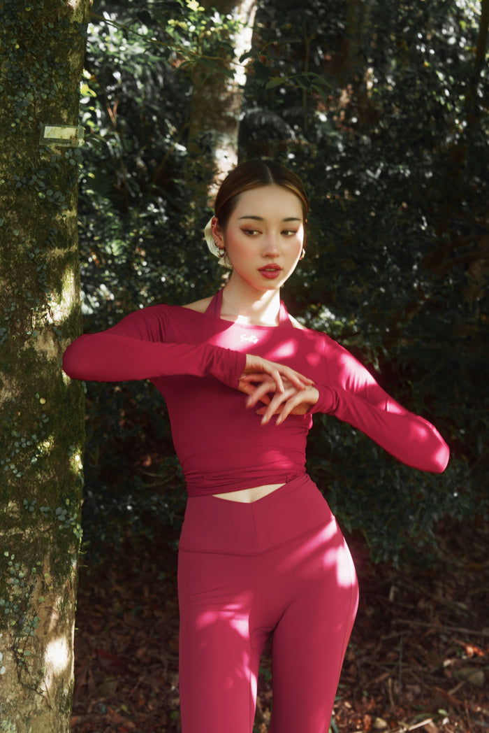 Ballet Wrap Top | Burgundy