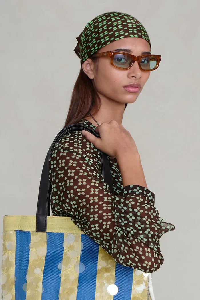 Beaded Floral Bandana Scarves Chan Luu