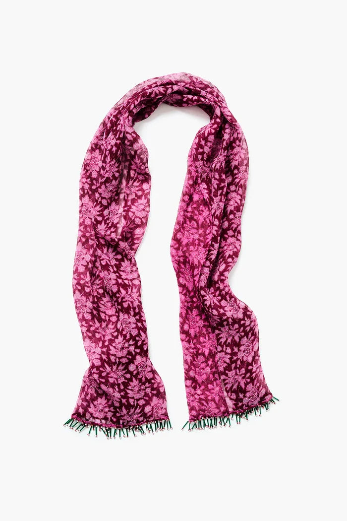 Beaded Silk Scarf Accessories Chan Luu