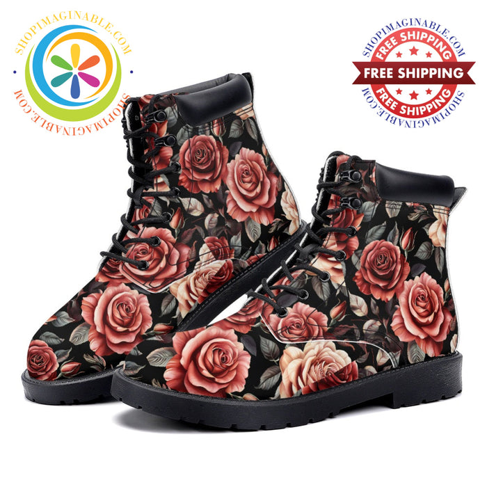 Bed of Roses - Leather Martin Boots white / 36 Leather Martin Boots