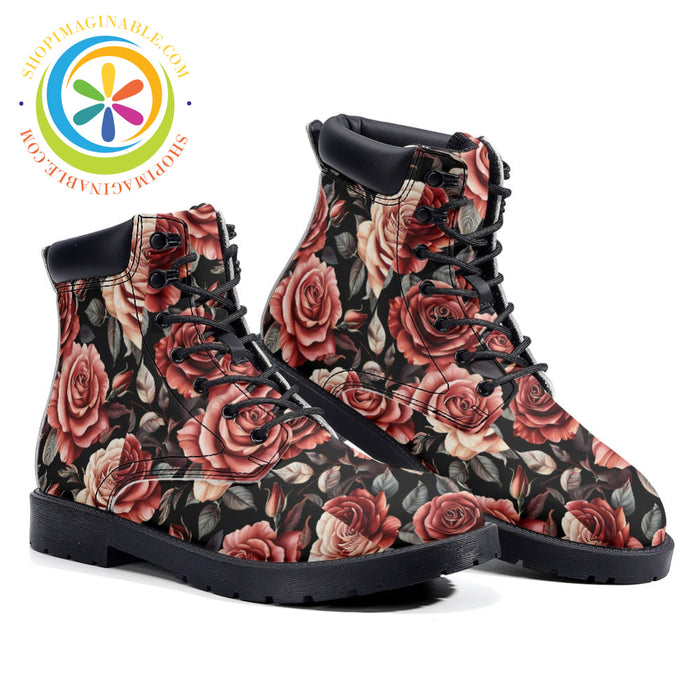 Bed of Roses - Leather Martin Boots Leather Martin Boots