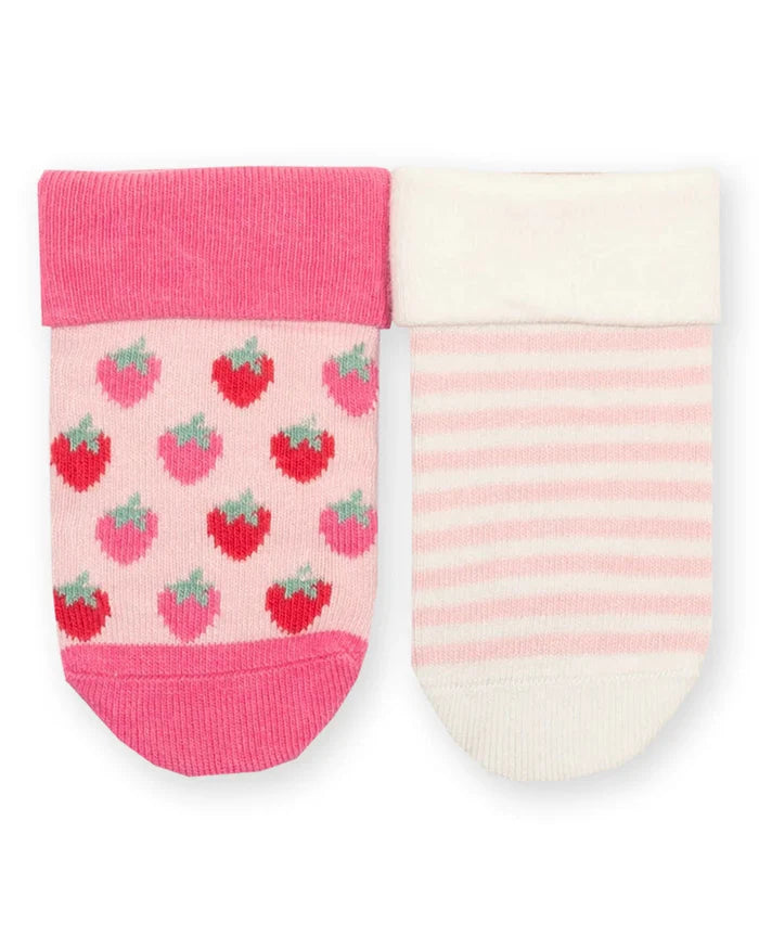 Berry Dot Organic Baby Socks 2 Pack – Soft Cotton Socks - Kite