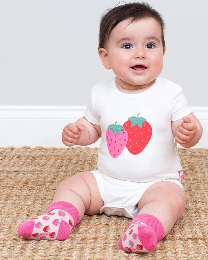 Berry Dot Organic Baby Socks 2 Pack – Soft Cotton Socks - Kite