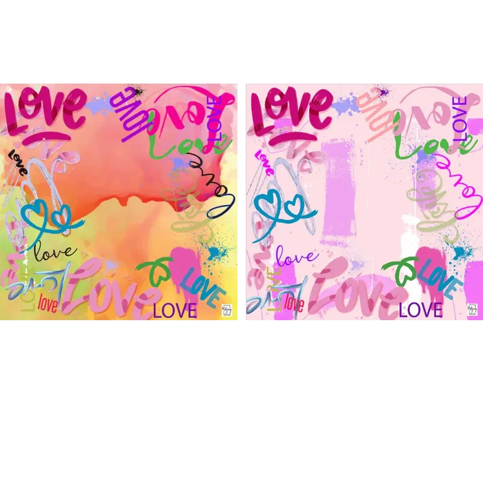 Bespoke Double Sided Mat - Love Graffiti by Bespoke