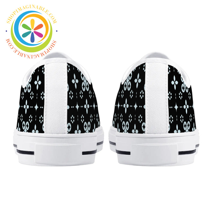 Black Batik Ladies Low Top Canvas Shoes