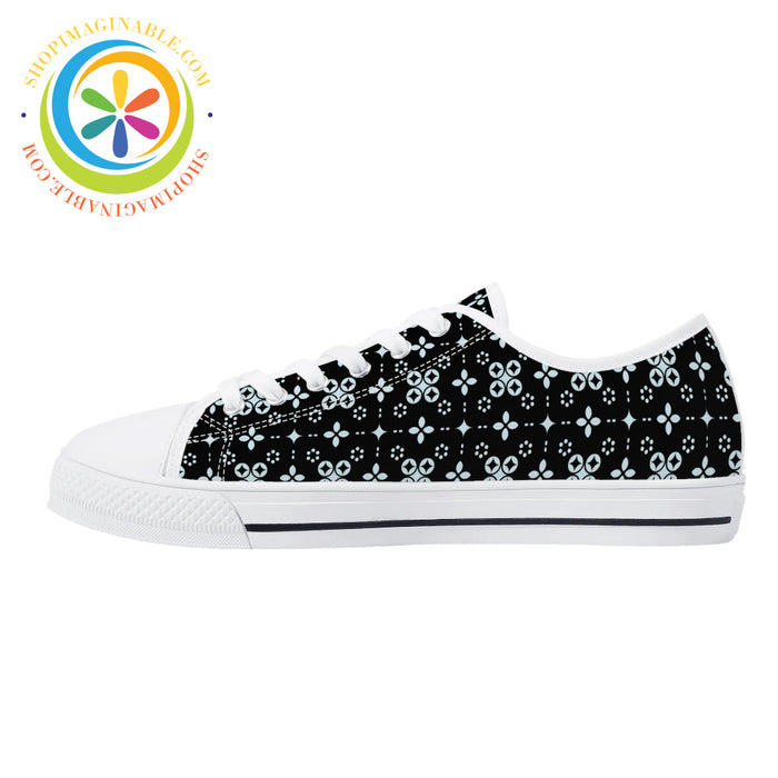 Black Batik Ladies Low Top Canvas Shoes