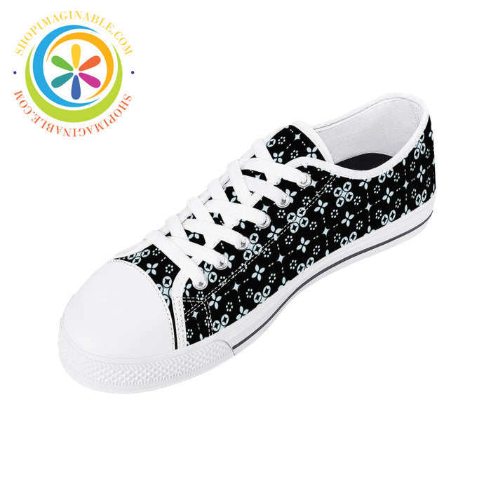 Black Batik Ladies Low Top Canvas Shoes