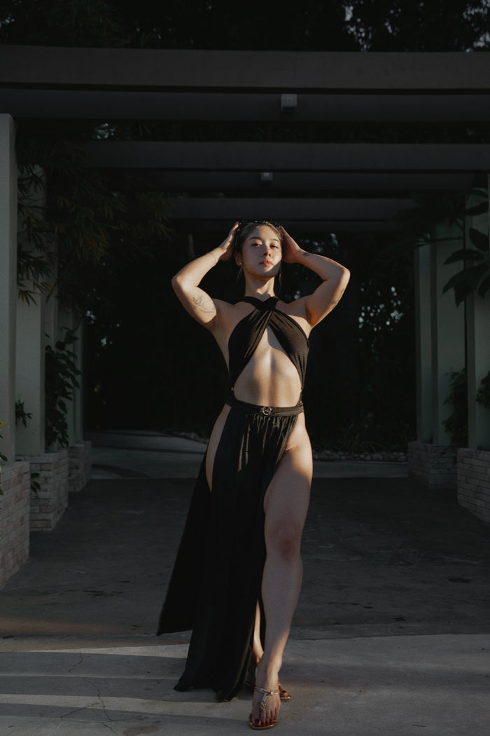 Black Sesame Beach Skirt