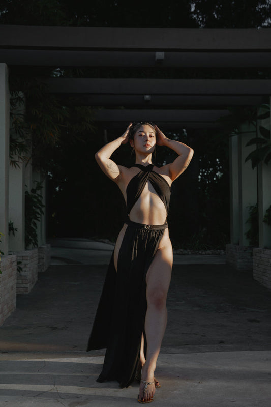 Black Sesame Beach Skirt