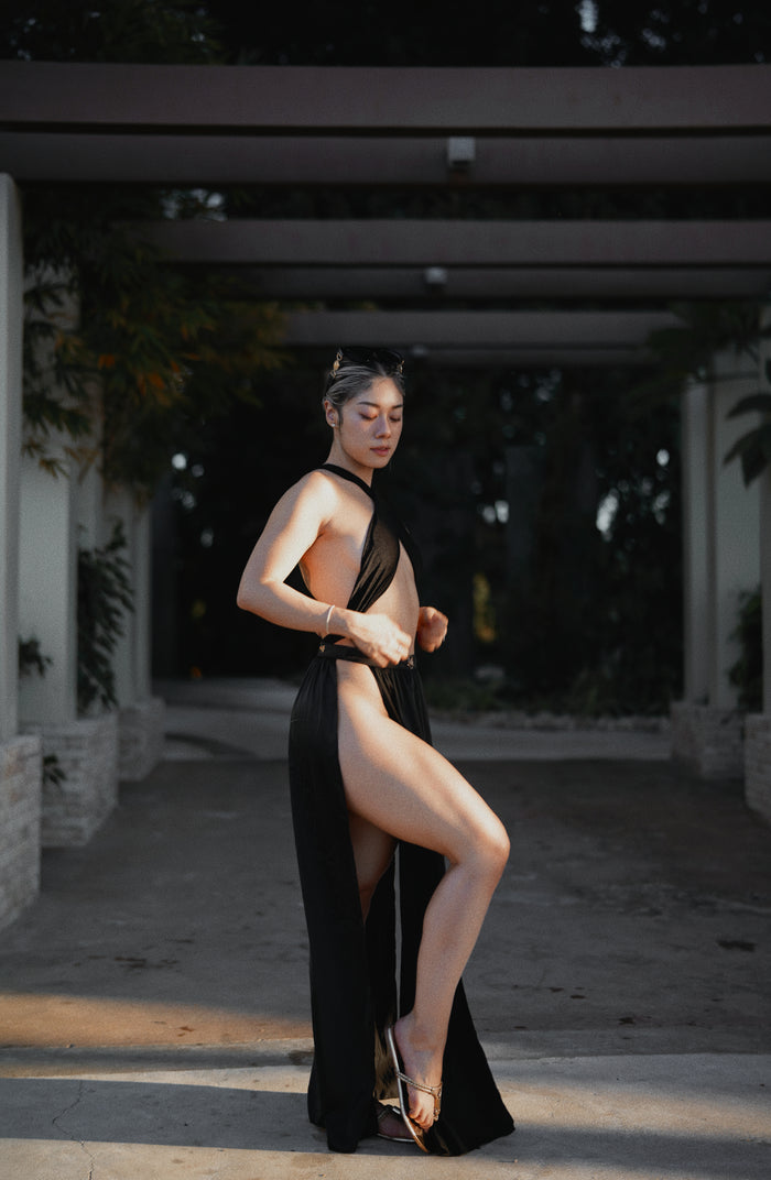 Black Sesame Beach Skirt