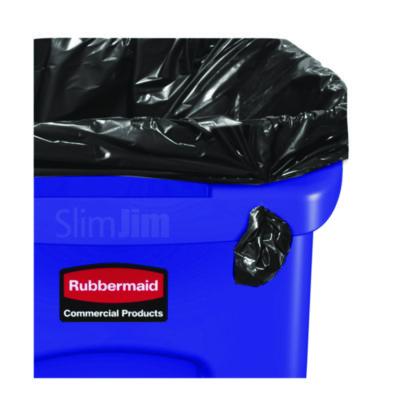 BLUE SLIM JIM 23 GALLON CAN W/VENTING CHANNELS RECYCLE IMPRINT (3540)