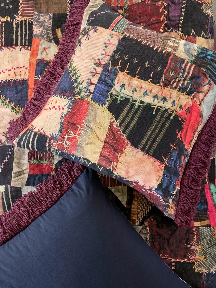Boho Fringe Euro Sham - Artisan Stitches Multi-view 1