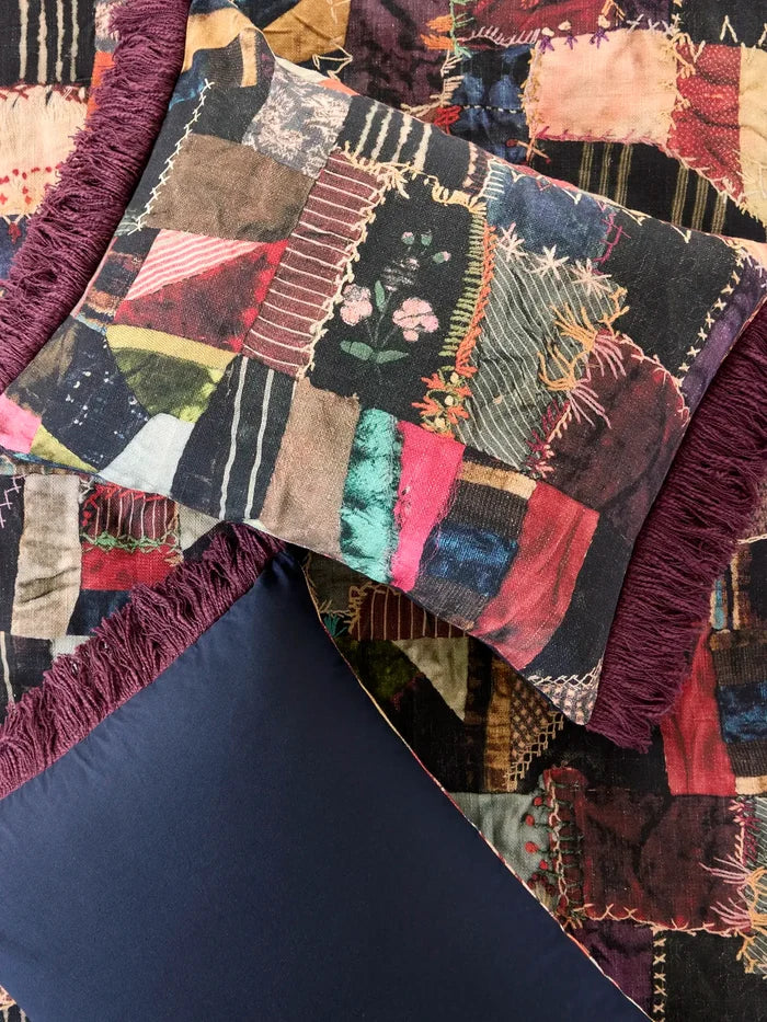 Boho Fringe Shams, Set of 2 - Artisan Stitches Multi-view 1
