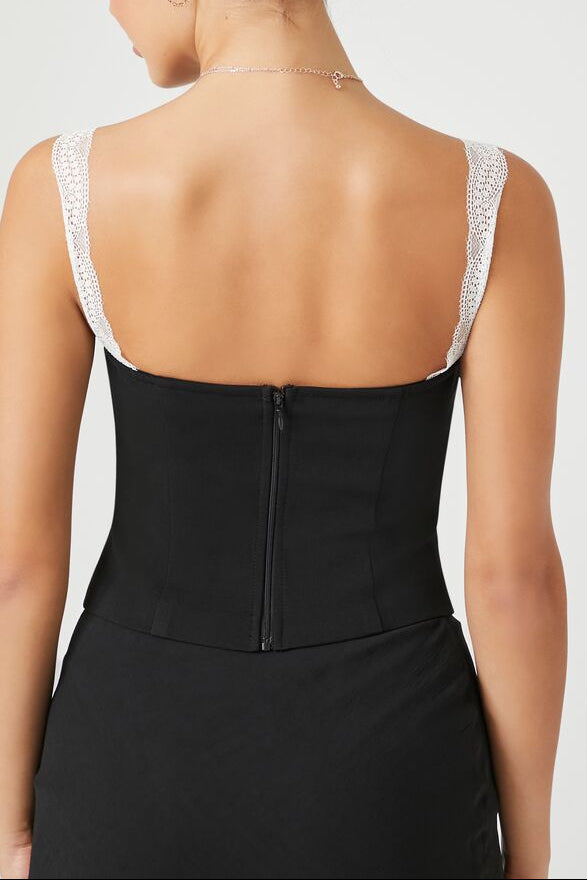 Bow Lace-Trim Cami