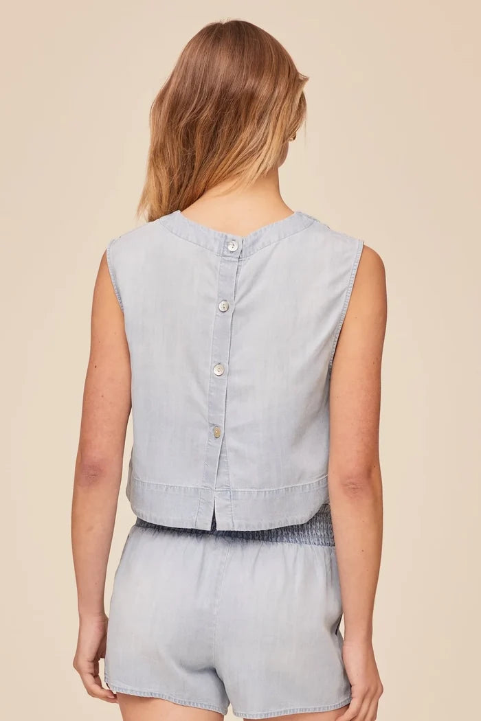 Boxy Button Back Top Tops Bella Dahl