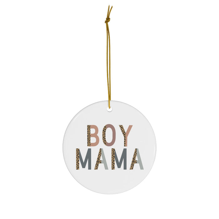 Boy Mama - Round Ceramic Ornaments Home Decor