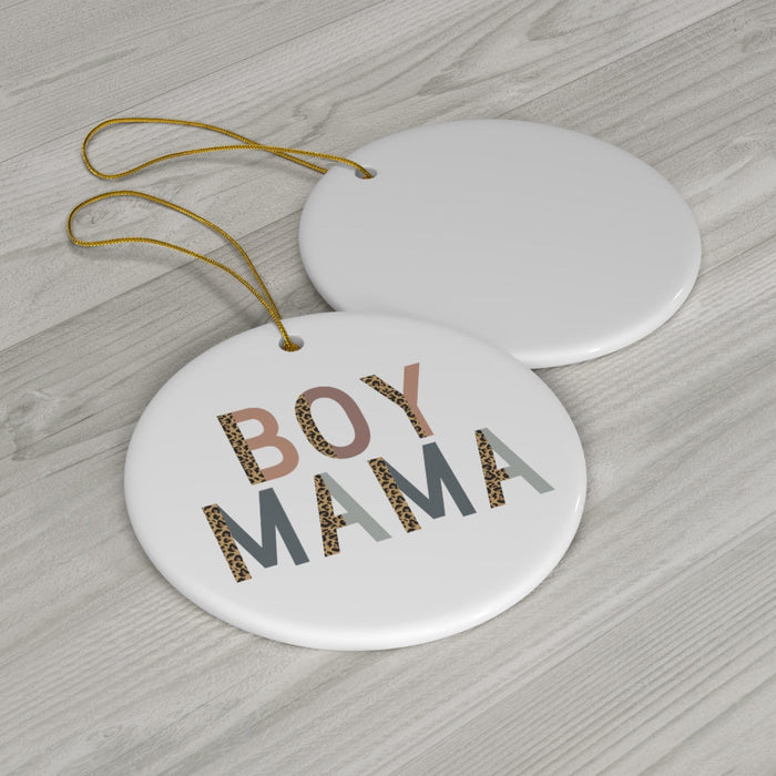 Boy Mama - Round Ceramic Ornaments Home Decor