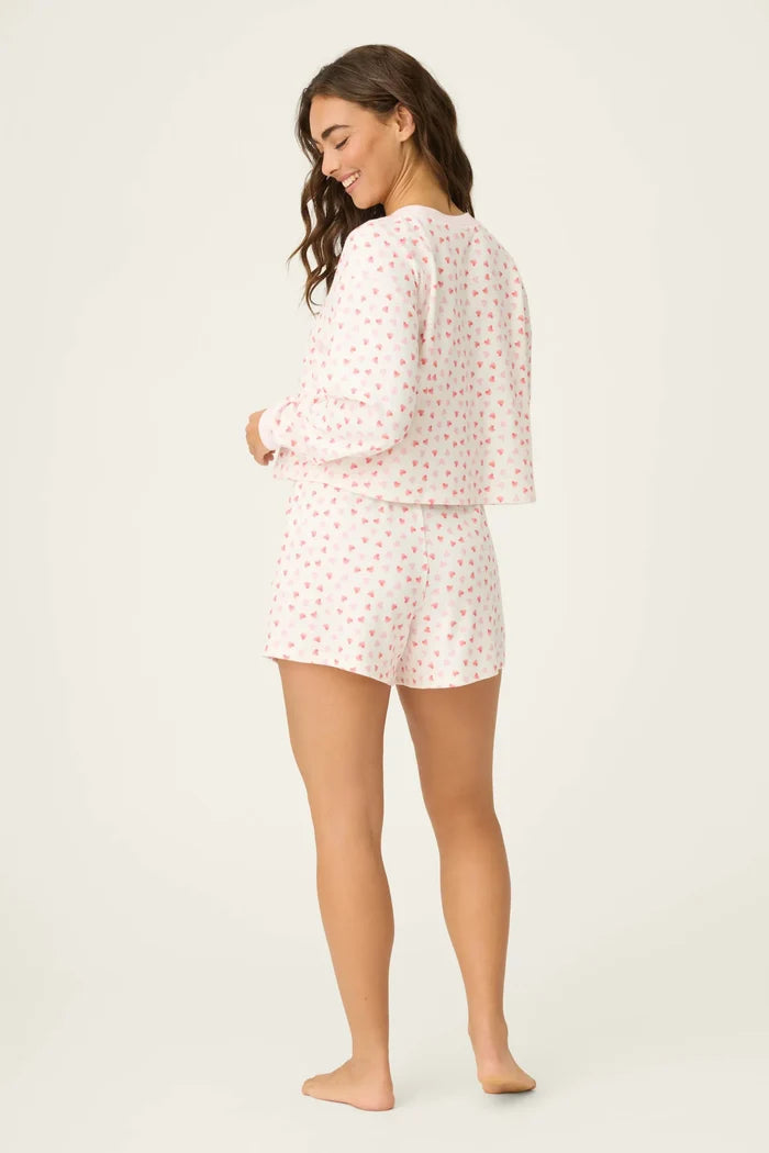 Boyfriend Boxer Heart to Heart PJ Short Set Sleepwear P.J. Salvage