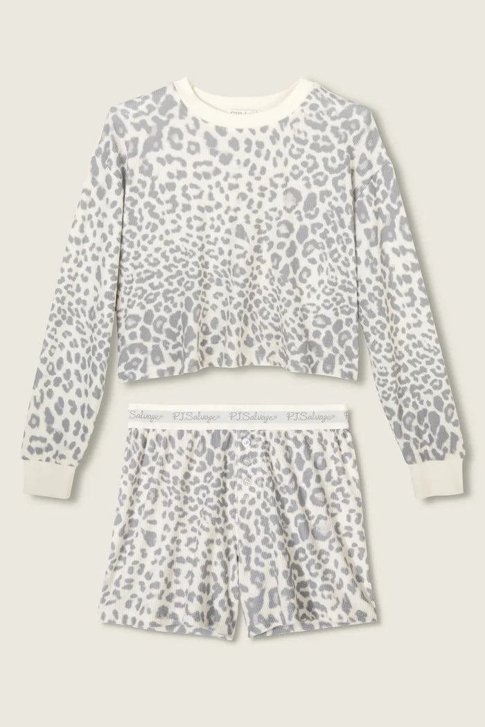 Boyfriend Boxer Leopard Print Shorts Set Sleepwear P.J. Salvage