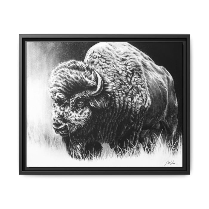 "Bull Dozer" Framed Canvas