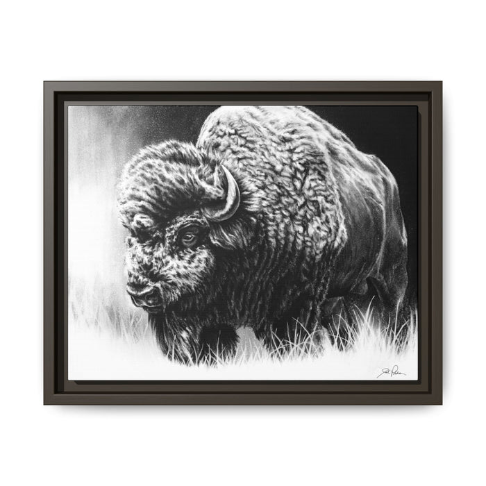 "Bull Dozer" Framed Canvas