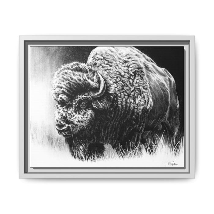 "Bull Dozer" Framed Canvas