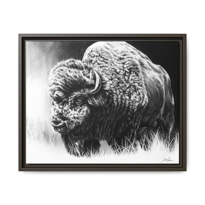 "Bull Dozer" Framed Canvas